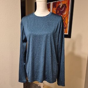 Real Essentials Blue Long Sleeve Sports Shirt
